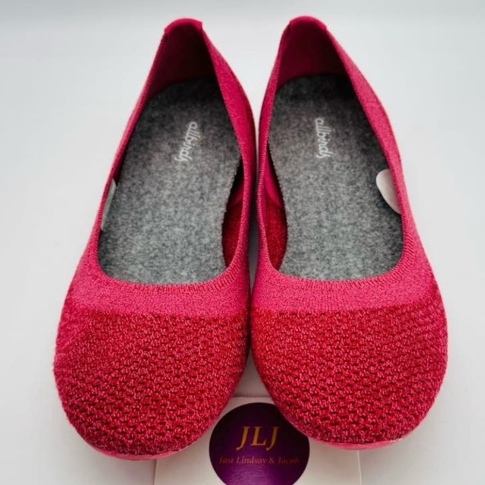 Allbirds Women's Tree Breezer Lux Pink Breathable Comfort Ballet Flats Size 10.5